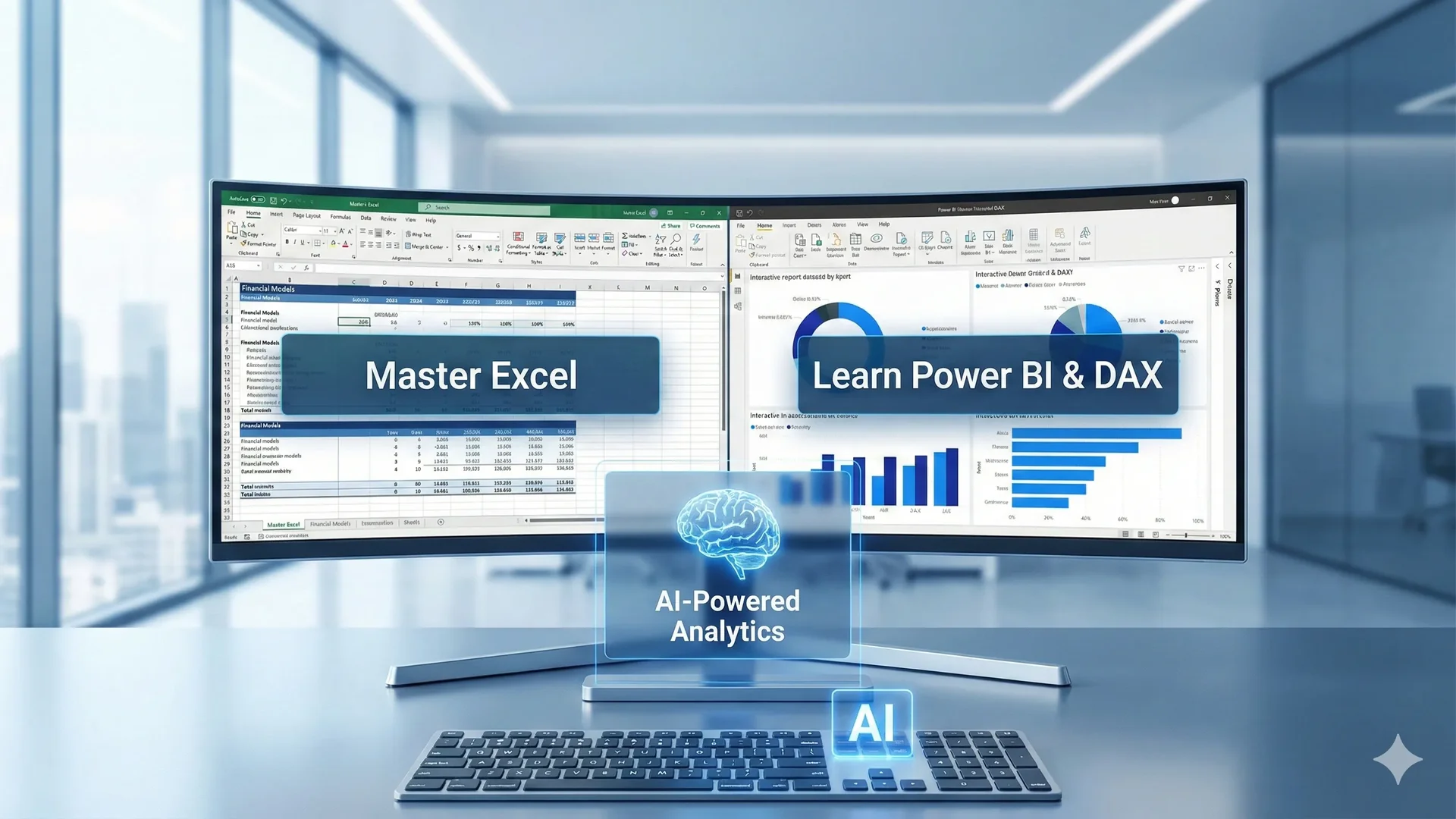 Data analysis and financial modeling workspace